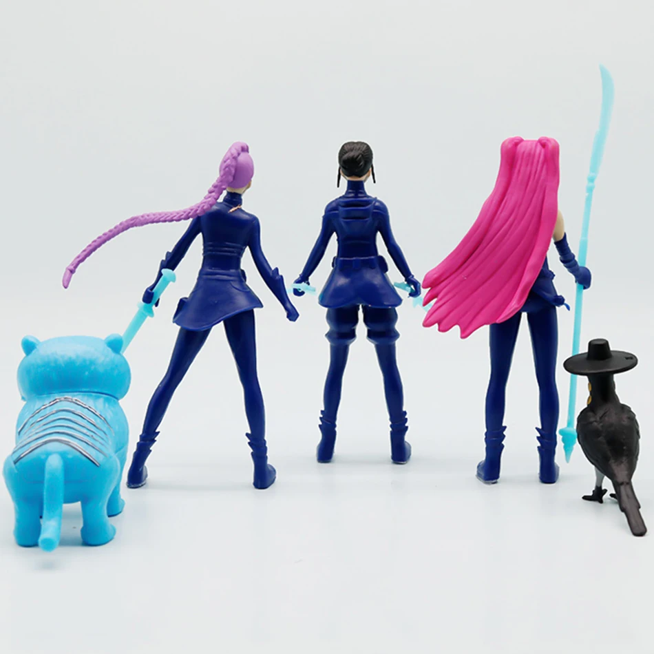 5 pieces/set of Demon Hunters Figure toys Derpys Tiger Rumi Mira Zoey Sussy doll ornaments for fans' birthdays Christmas gifts image 6