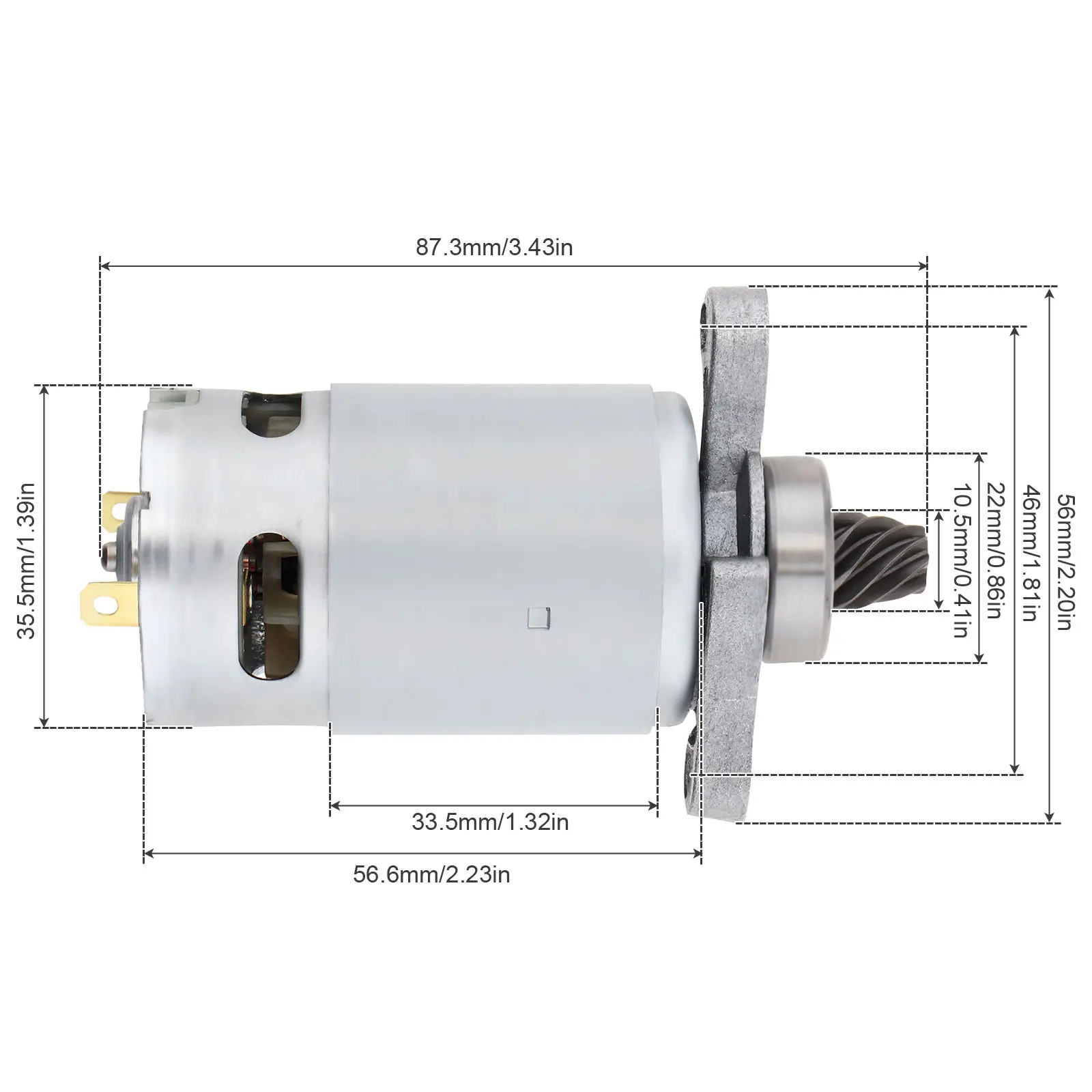 8 Teeth RS550 DC Motor 12V 21V Reciprocating Saw Micro Motor with Conical Teeth Gear for Electric Saber Saw Handheld Cutting