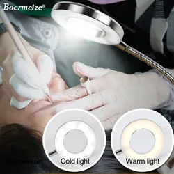 Lámpara de tatuaje con abrazadera, luz fría LED USB, equipo de iluminador de maquillaje de cejas, tatuaje mejorado, arte de uñas, herramientas de salón de belleza