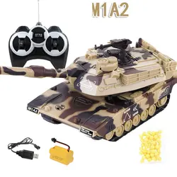 1:32 RC Battle Tank Remote Control Shooting Tank Heavy Large Interactive Military War con proiettili Shoot Electronic Car Boy Toy