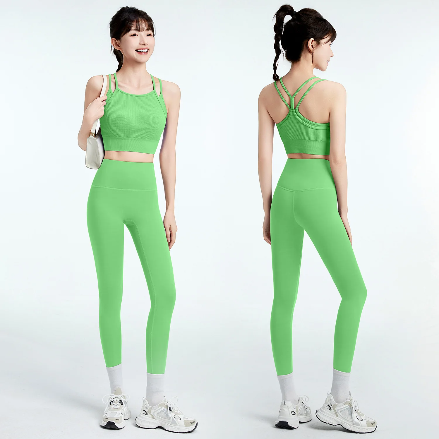 

Cross-border Sports Underwear Women's Shockproof Anti-sagging Fixed Cup Fake Two-piece Fitness Yoga Clothing Beauty Back Breatha