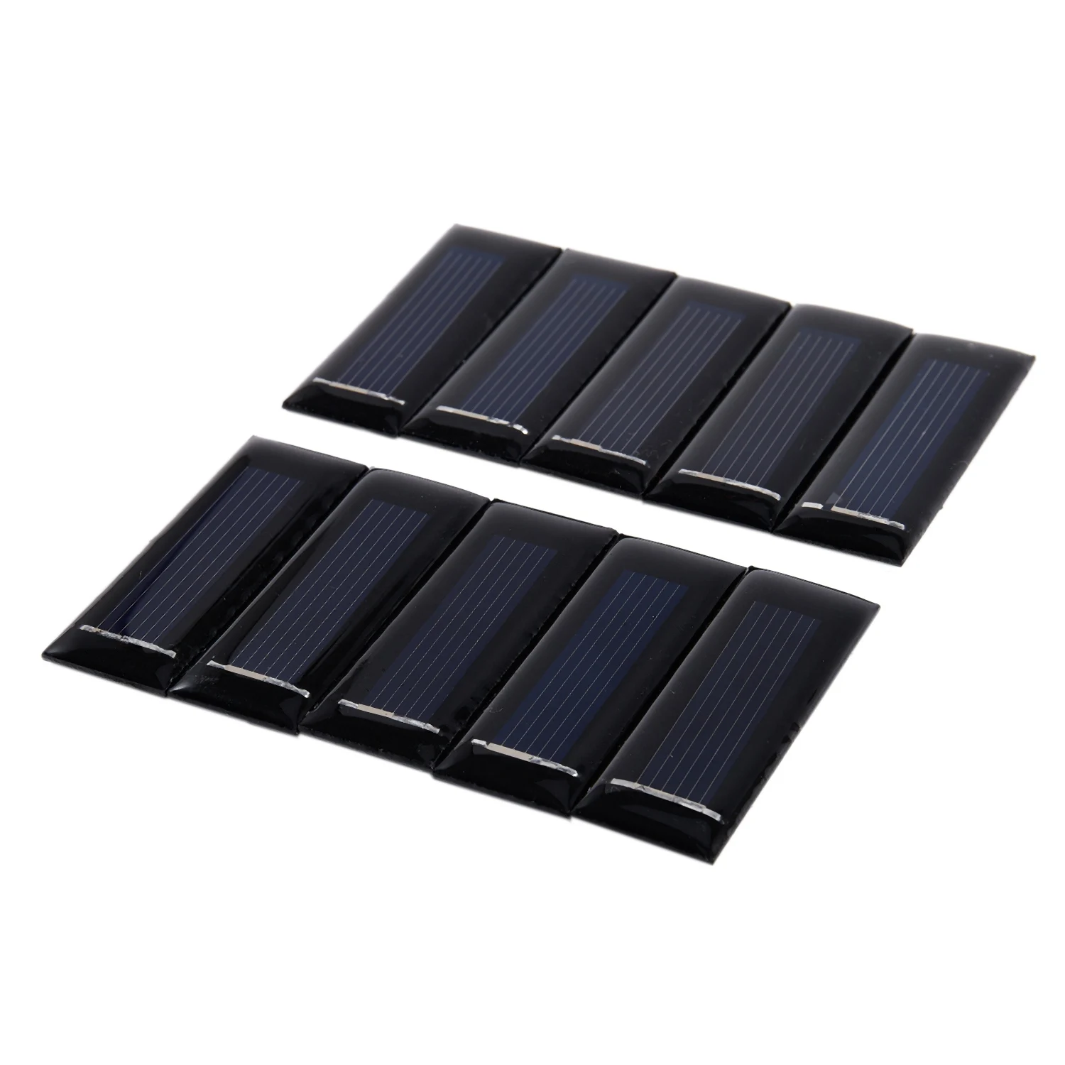 Mini Panel Solar de 10 piezas, módulo de células solares fotovoltaicas de 0,5 V, 100mA, cargador de batería de energía Solar, 53x18x2,5mm