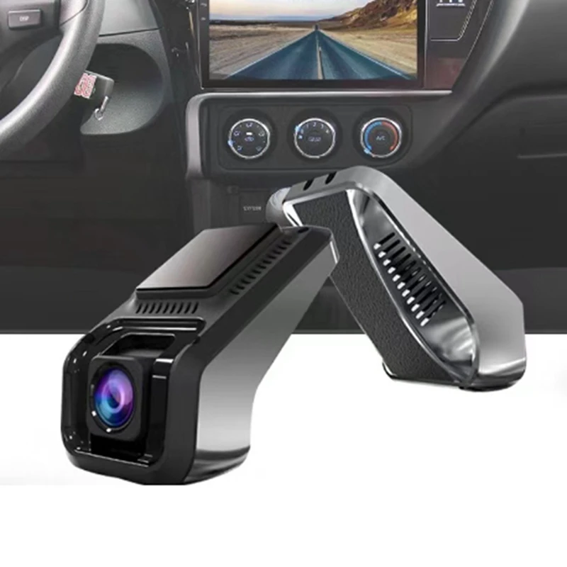 Car Hard Disk Video Recorder 1080P Driving Recorder Parking Monitor Camera Adas Night Vision Black Box, 16G Memory Card Durable