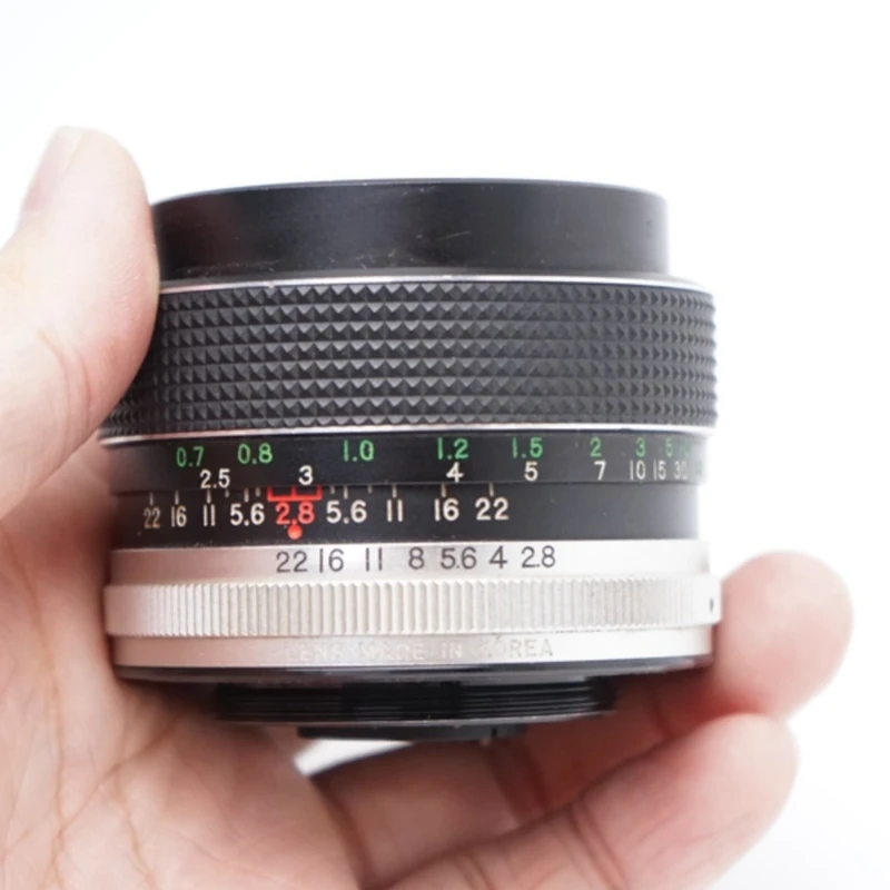 M42 port AREMAC 35mm f2.8 fixed focus manual lens Korean made metal lens adapter digital