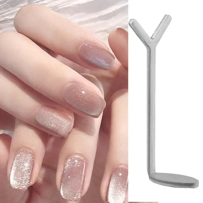 Professional Nails Magnet Y Shaped Kitten Eye Magnet Portable Fingernail Polish Art Aid Heart-Shape Effect Solution