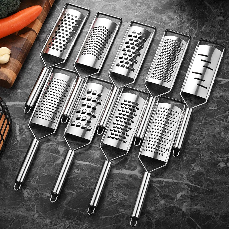 

Red New Creative Stainless Steel Grater Multi-functional Peeler Melon Planer Vegetable Planer Potato Planer Simple and Practical