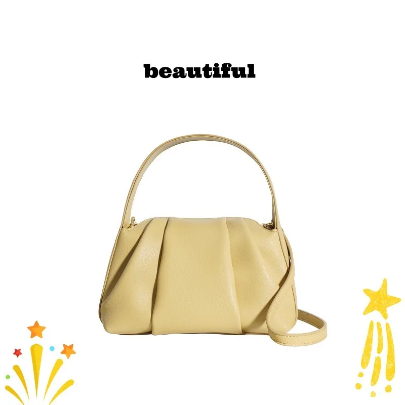 

Модная, элегантная, компактная и изысканная сумка, плиссированная сумка-облако, кожаная сумка, сумка через плечо, сумка-кроссбоди для женщин.