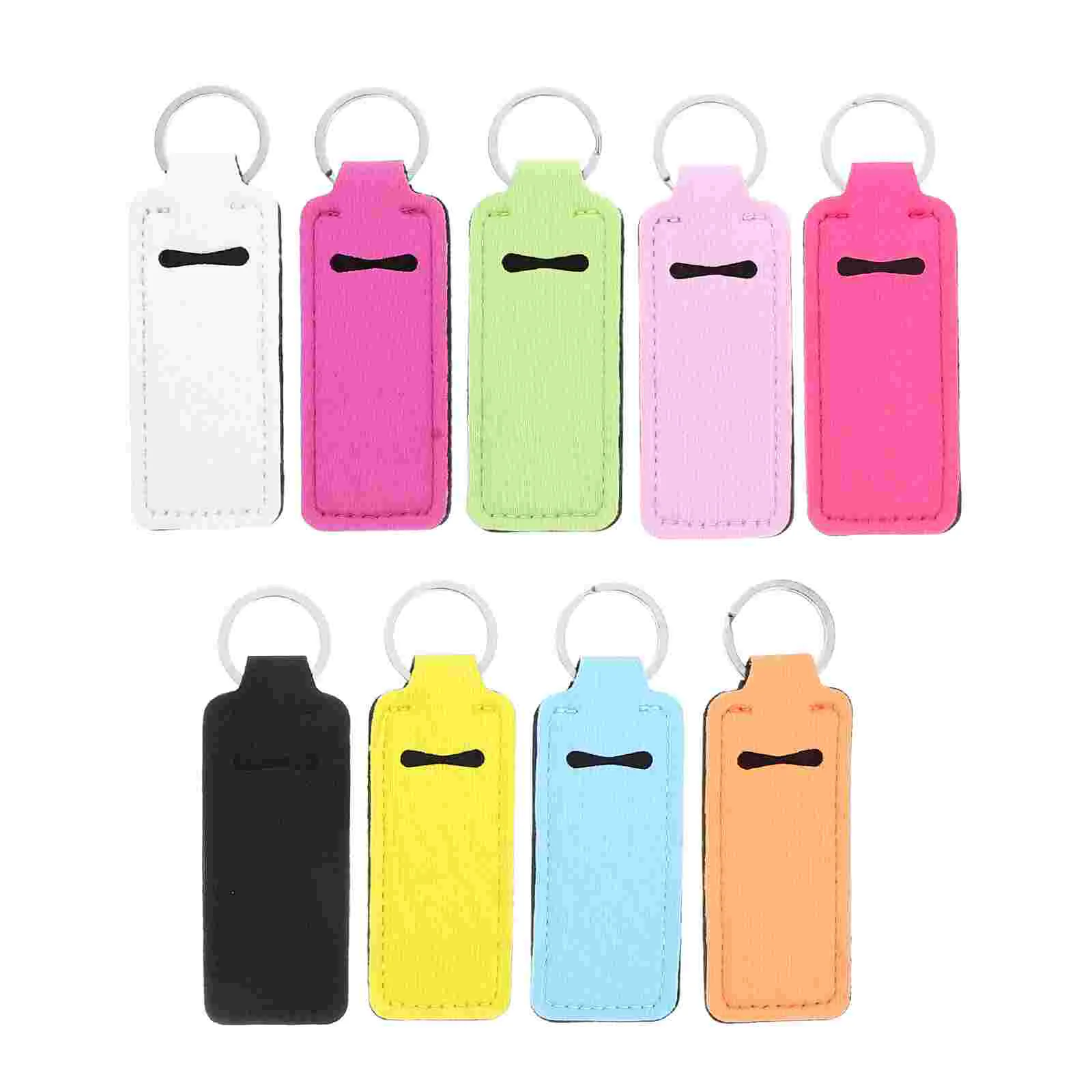 

9 Pcs Case Cover Cream Use Protective Keychain Gloss Rubber Holder Lipstick Useful Set for Holding