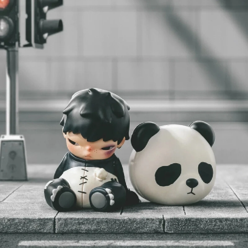 

Genuine Hirono Doll Panda Series Base Man Series Limited Edition Hanging Cards Cute Anime Figure Trendy Toy Collection Gift