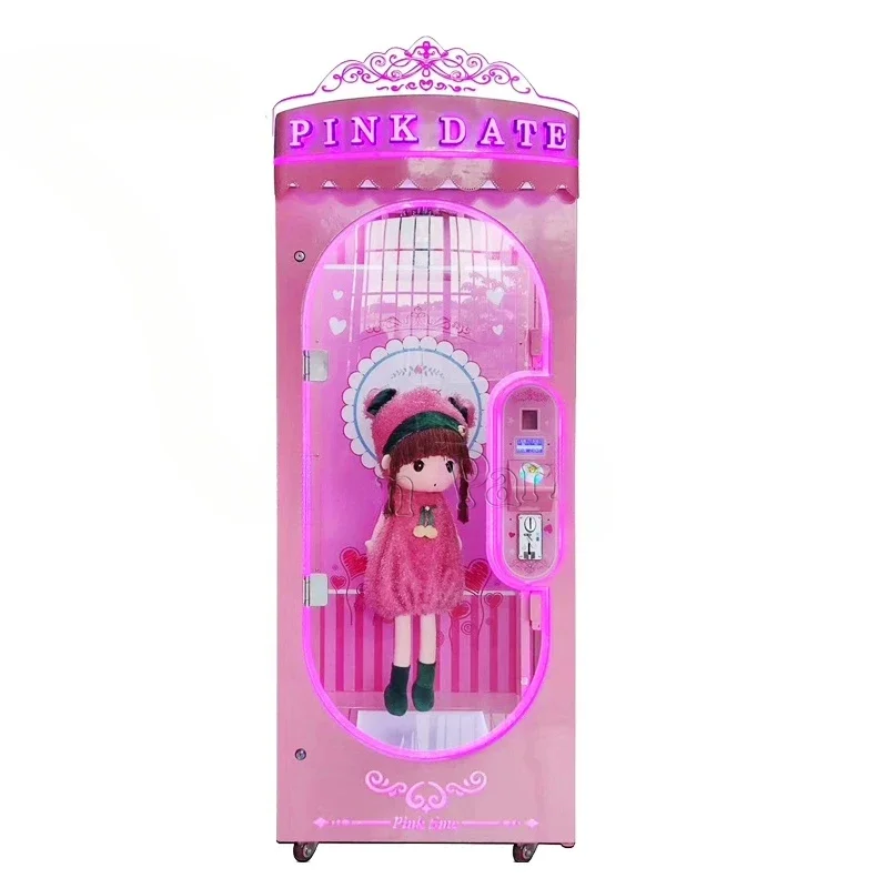 New Trend Pink Date Prize Cut Claw Machine Big Prize Crane Game Machine Catch doll Gift Game family entertainment center