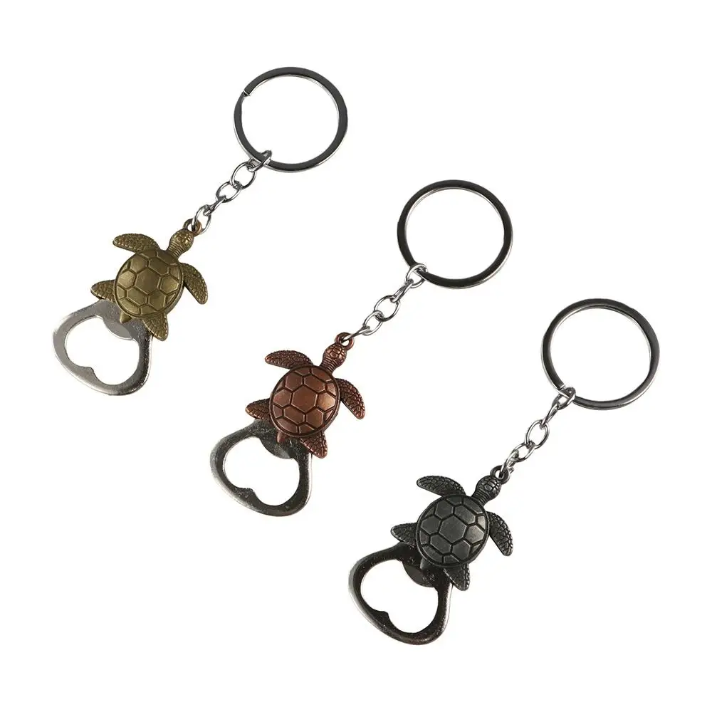 Sapo lobo tartaruga abridor de garrafa pendurado pingente mini bolso metal leão chaveiro bronze cor metal abridor de cerveja chaveiro masculino menino