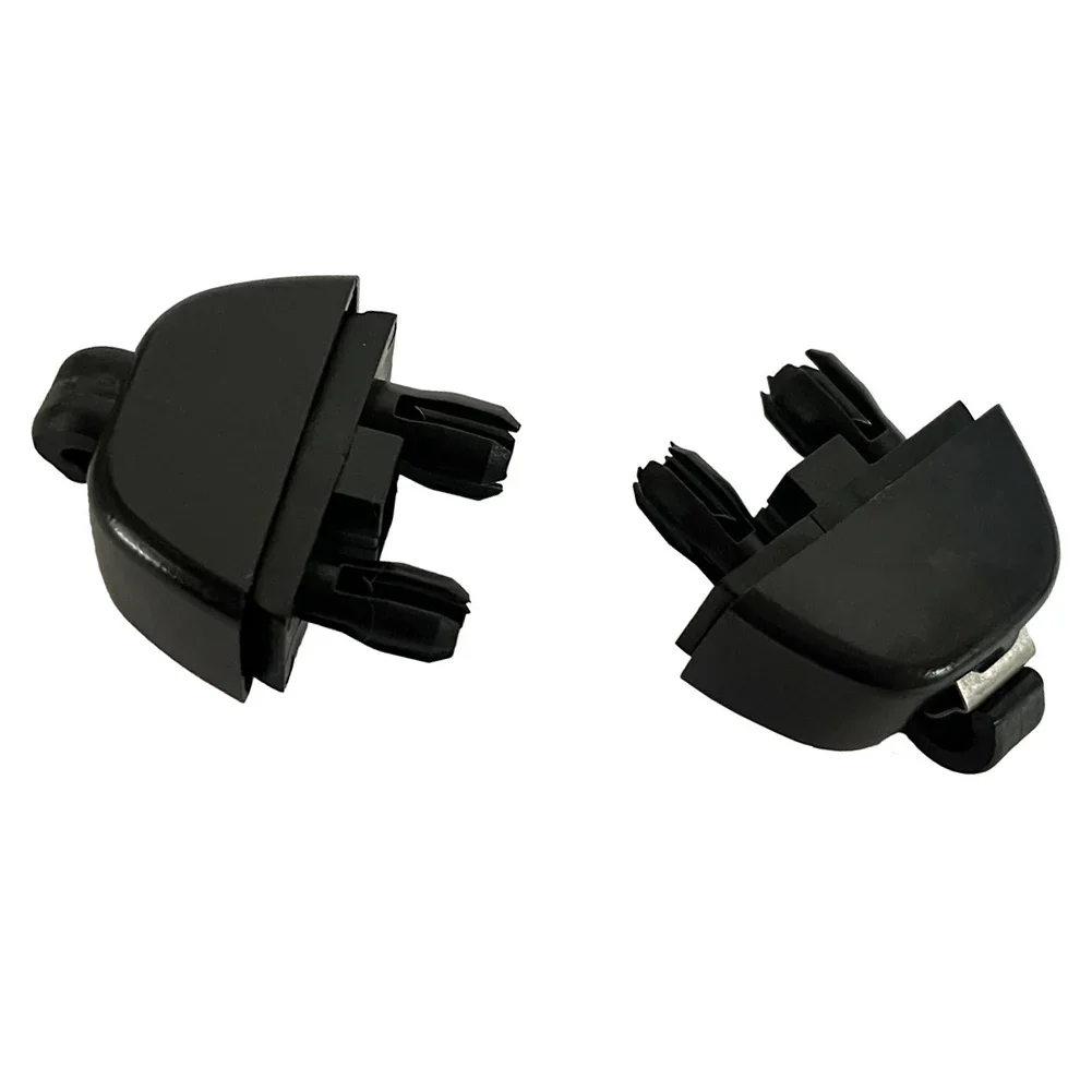 Black Sun Visor Bracket Clip 6RD857561Y20 Anti-Corrosion Anti-Wear Direct Replacement Nylon Plastic&Metal 2pcs