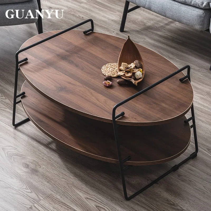 Crown Yu light luxury Nordic coffee table living room small size round square home bedroom sofa edge modern minimalist