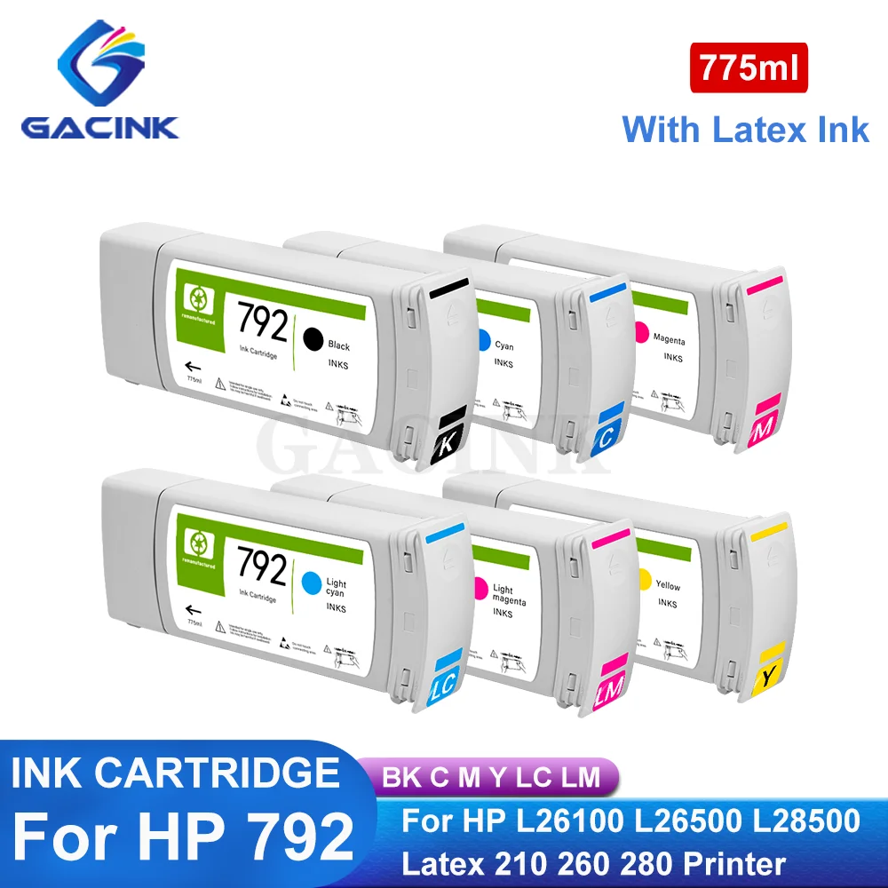 For HP 792 Compatible Ink Cartridge With One Time Chip For HP Latex 210 260 280 Designjet L26100 L26500 L28500 HP792 Printer