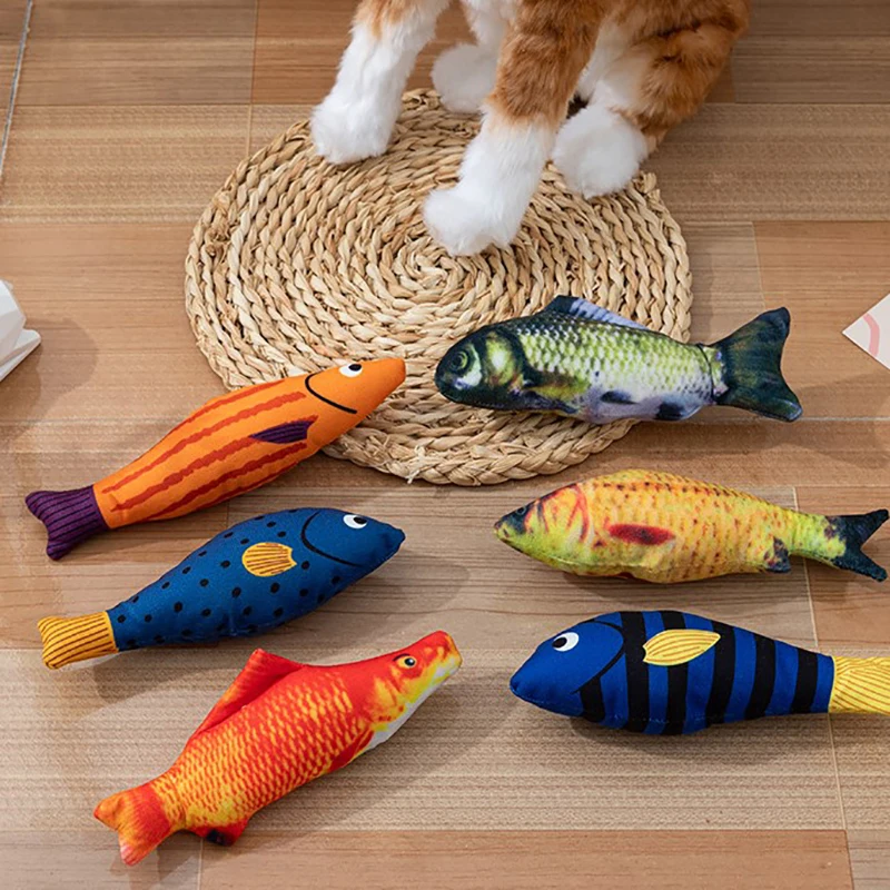 Pet Supplies Simulation Fish Cat Toys Catnip Fish Relieve Boredom Bite Resistant Funny Cat Artifact Simulation Sound Fish Toys