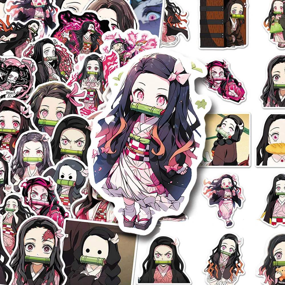 

10/30/50pcs Kamado Nezuko Stickers Anime Demon Slayer Decal for Skateboard Laptop Suitcase Car Cute Cartoon Graffiti Sticker Toy