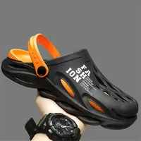 Closed Nose Beach Bath Black Men's Sandals Men's Sneakers Black Shoes Luxury Slippers Men Sport Low Prices Foot-wear