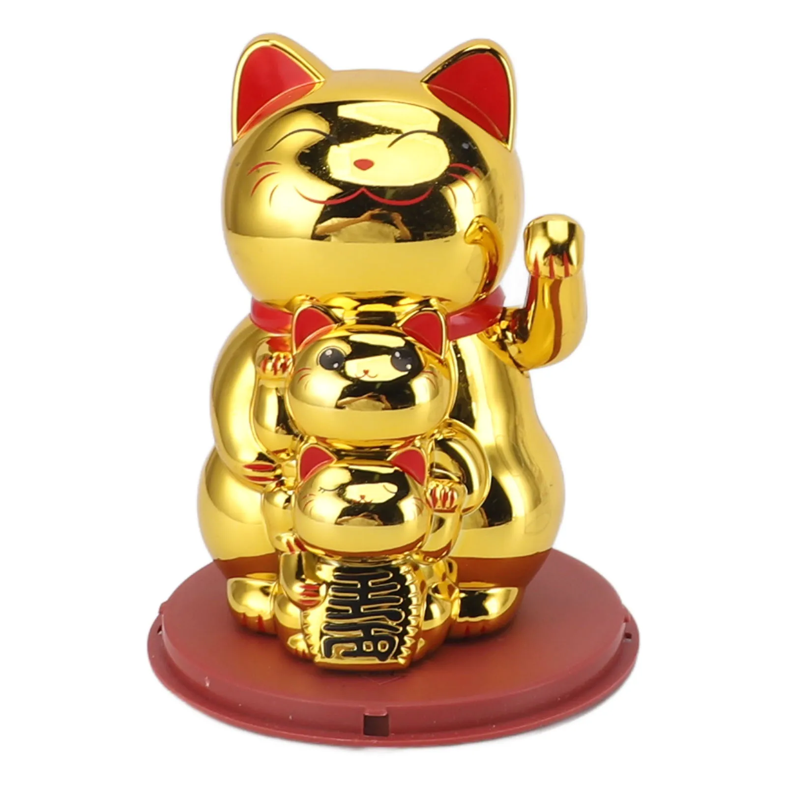 

4,5 дюйма Lucky Cat, декор для размахивания рук, рука на солнечной энергии, размахивание, улыбающийся китайский фэншуй, богатство, удача, кошка, орнамент для приборной панели