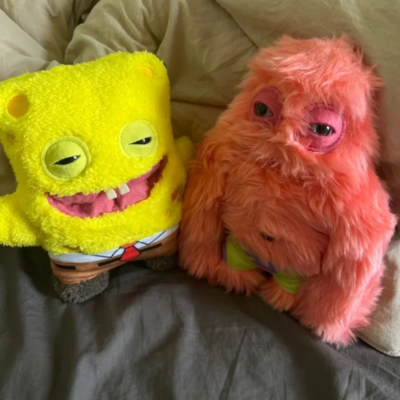 2024 New Original Fuggler Plush Ugly Monster X Anime Series Yellow Sponge Collector'S Edition 22cm