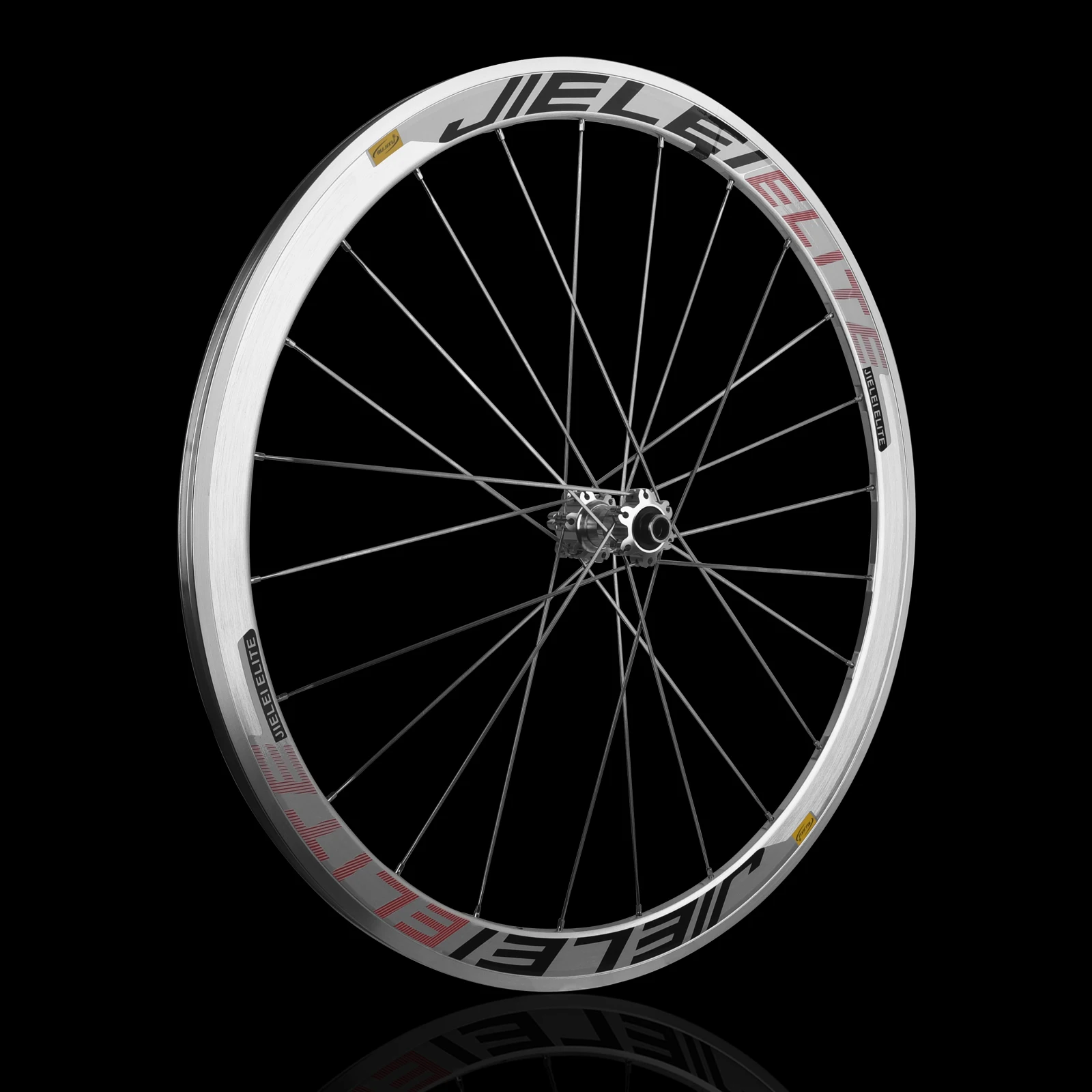 RUJIXU 700C Silberner Fahrrad-Laufradsatzrahmen, Straßenradpaket, V-Cdisc-Bremse, Rückenbremse, gerades festes Getriebe, 700C, 30 mm, 40 mm, 50 mm – Detail 12