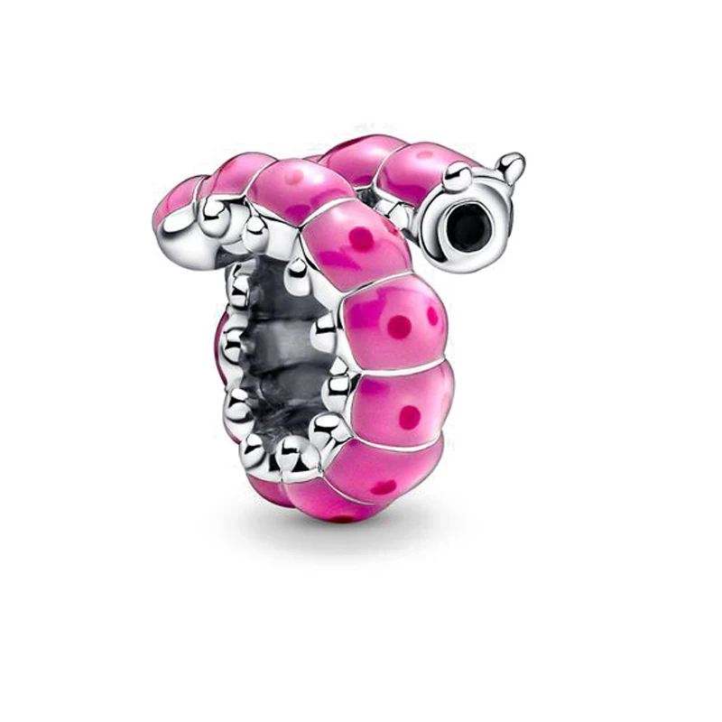 Colgante de plata de ley 925 para mujer, abalorio con forma de Panda, águila, Tortuga, gusano, birdi, compatible con pulsera Pandora Original, abalorio, joyería artesanal