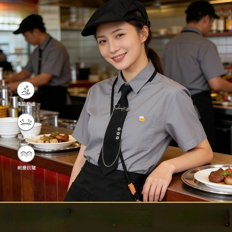 uniforme-d'ete-pour-serveur-d'hotel-et-de-restaurant-uniforme-d'hiver-pour-femme-de-cafe-tenue-de-travail-de-cafe-a-manches-courtes-hauts-de-chef-pour-femme