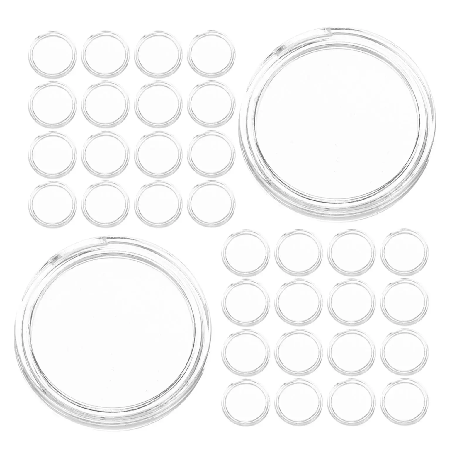 

100Pcs Acrylic Transparent Capsule Case Coin Holder Display Storage Box Collector Medal Protection Supplies
