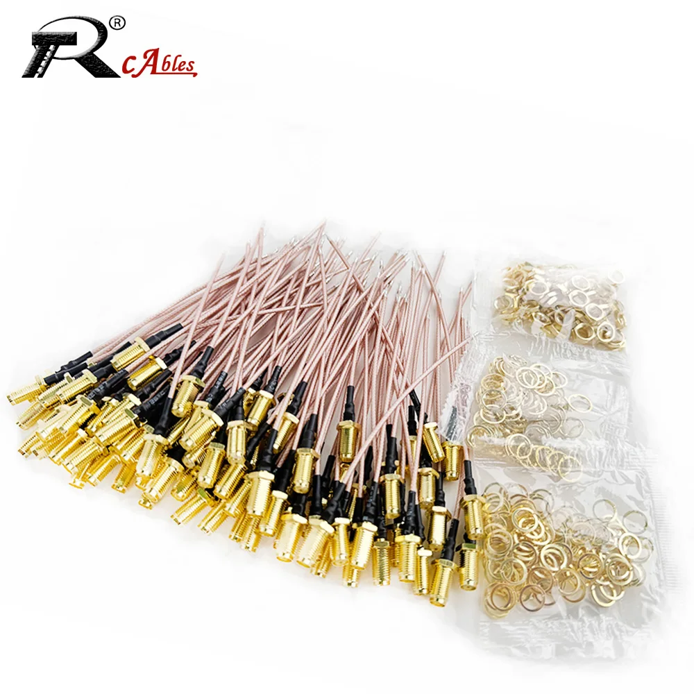 1PC PCB Pigtail  to RP SMA Male SMA Female Straight 90Degree Adapter RF Coaxial RG178 Cable Pigtail WIFI Antenna Extension
