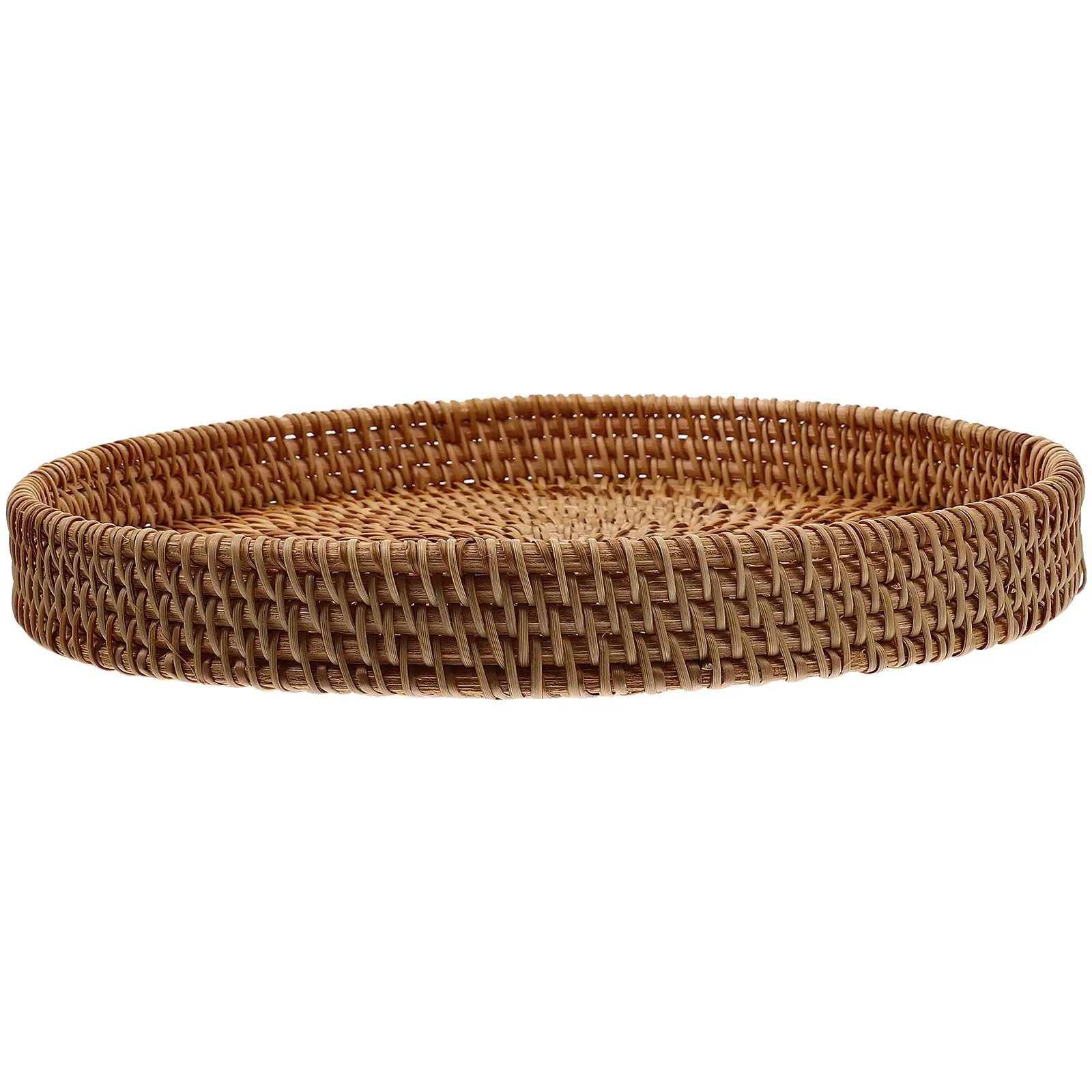 

Rattan Storage Basket Large Handwoven Tray Fruit Dessert Sushi Snack Home Party Restaurant Decor Stackable Wear