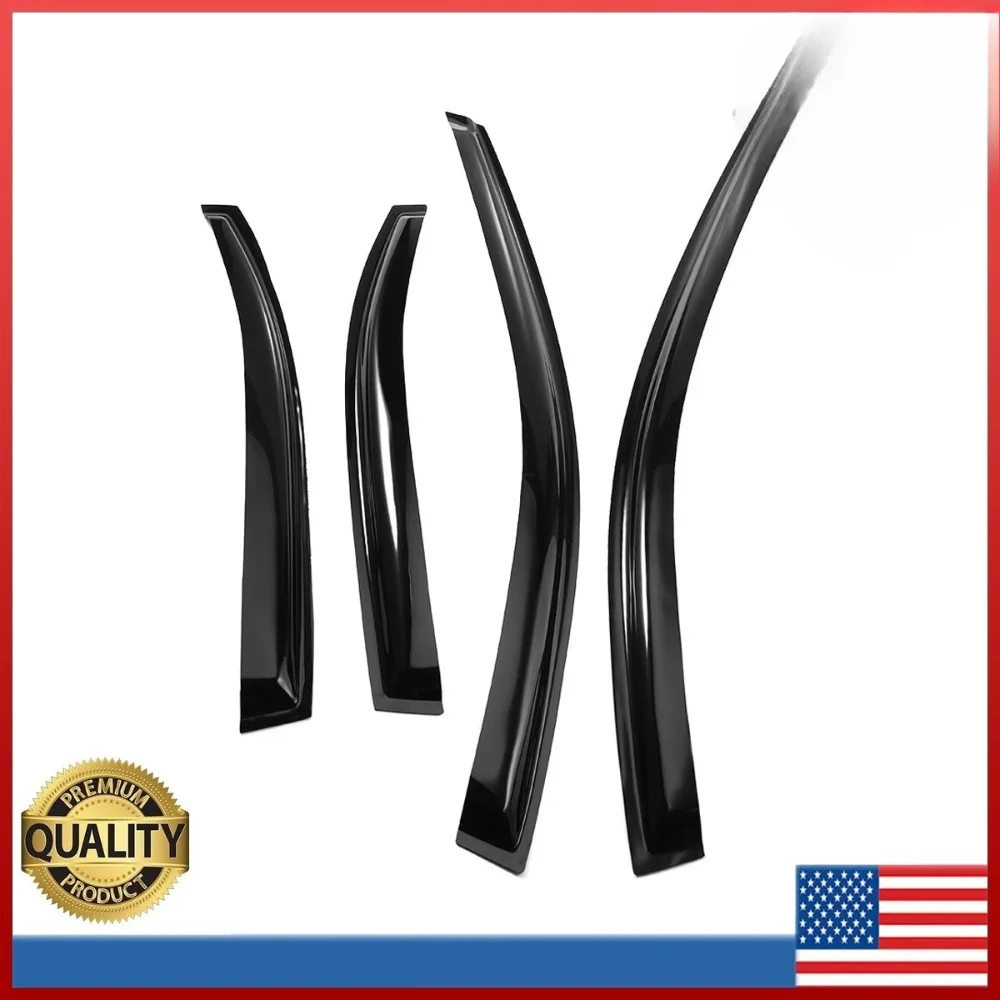 

Дефлекторы окон (ветровики) для Acura TSX Sedan 2004-2008, черные, защита от солнца и дождя