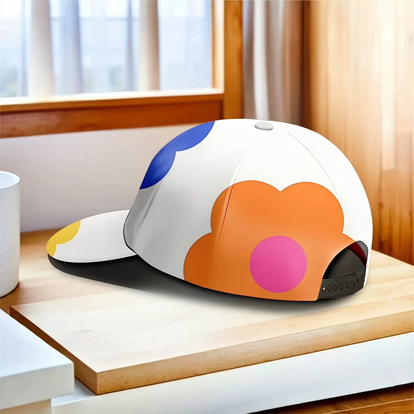 Customization A Stylish Baseball Cap Featuring A Floral Print, Perfect For Spring And Summer. This Casual And Versatile Hat Is A