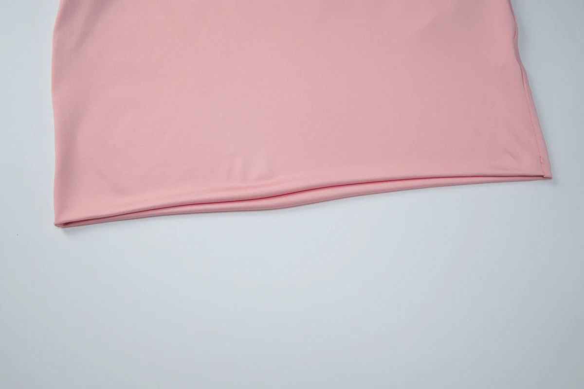 Hugcitar Neckholder-Swing-Kleid mit festem Rückenausschnitt, Schnürung, gerafftem Design, sexy, schmal geschnittenes Mini-Kleid, Sommermode für Damen, Party- und Urlaubskleidung – Detail 8