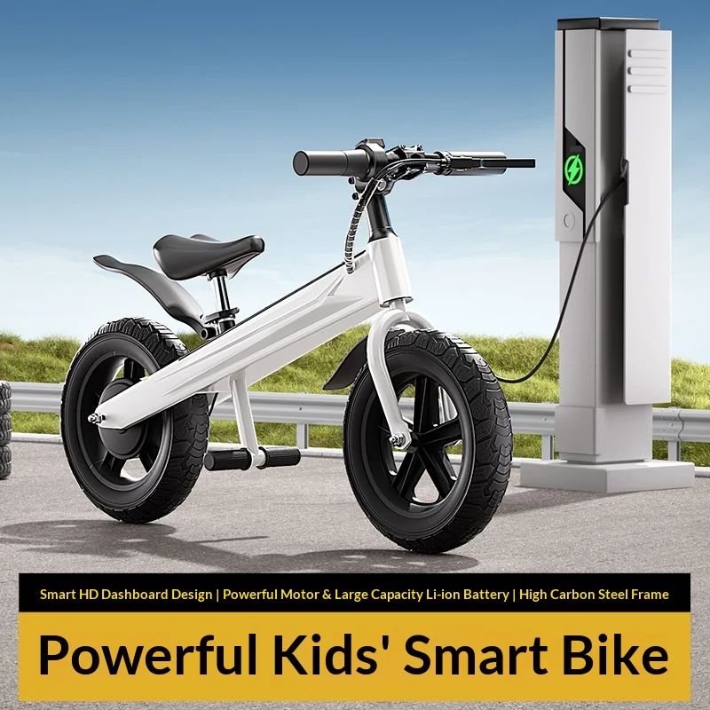 

New Children's Electric Adjustable Speed Balance Bike with 12-inch Wheels Carbon Steel Frame for Boys and Girls