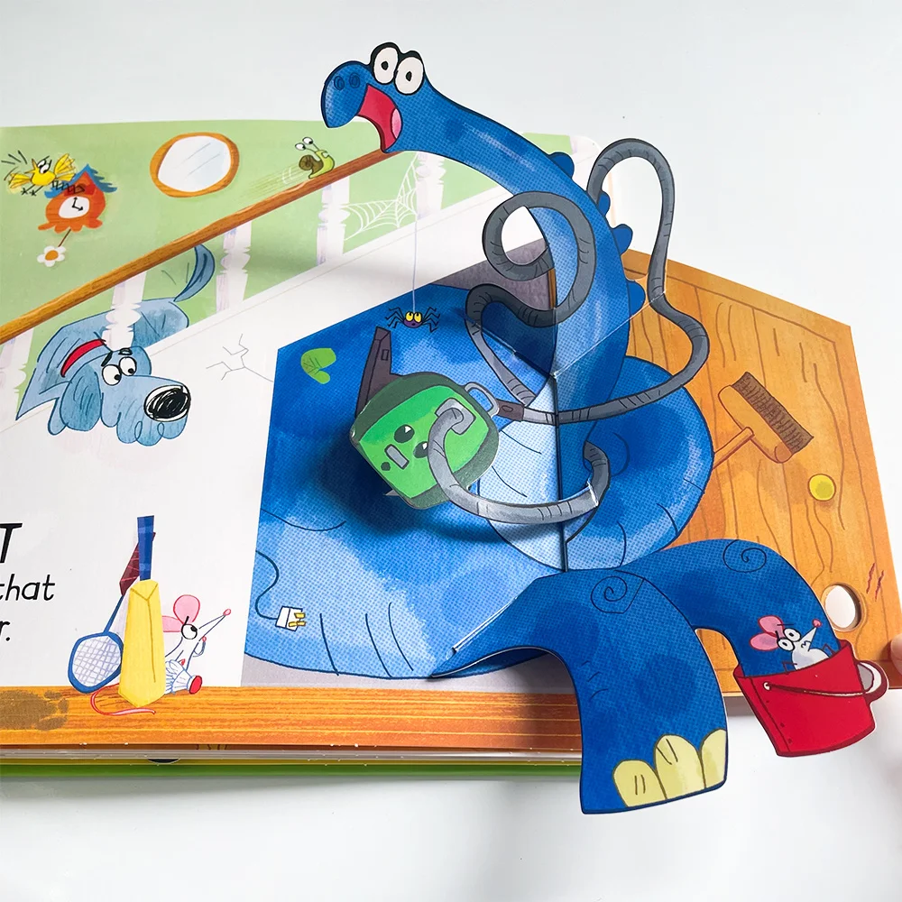 المنبثقة المخصصة Usborne التي تسمح الديناصورات خارج ثلاثية الأبعاد المنبثقة المفاجئة الكتب المصورة التفاعل بين الوالدين والطفل كتاب القراءة