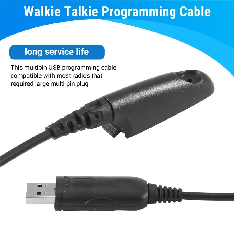 ABZZ-USB Programming Cable For Motorola Radio HT750 HT1250 PRO5150 GP328 GP340 GP380 GP640 GP680 GP960 GP1280 PR860 Walkie Talki
