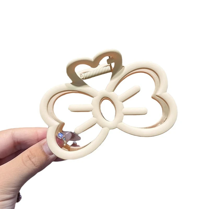 Корейская милая заколка для волос с бантом, пластиковая заколка для волос ярких цветов, заколка для волос в виде краба для девочек, милые аксессуары для волос с когтями для женщин