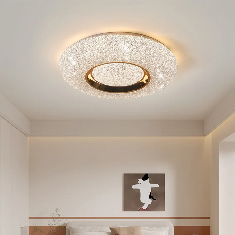 

Nordic Round Ceiling Lamp Acrylic Dimmable for Living Dining Table Room Bedroom Entrance Hallway Luxurious Lusters Luminaires