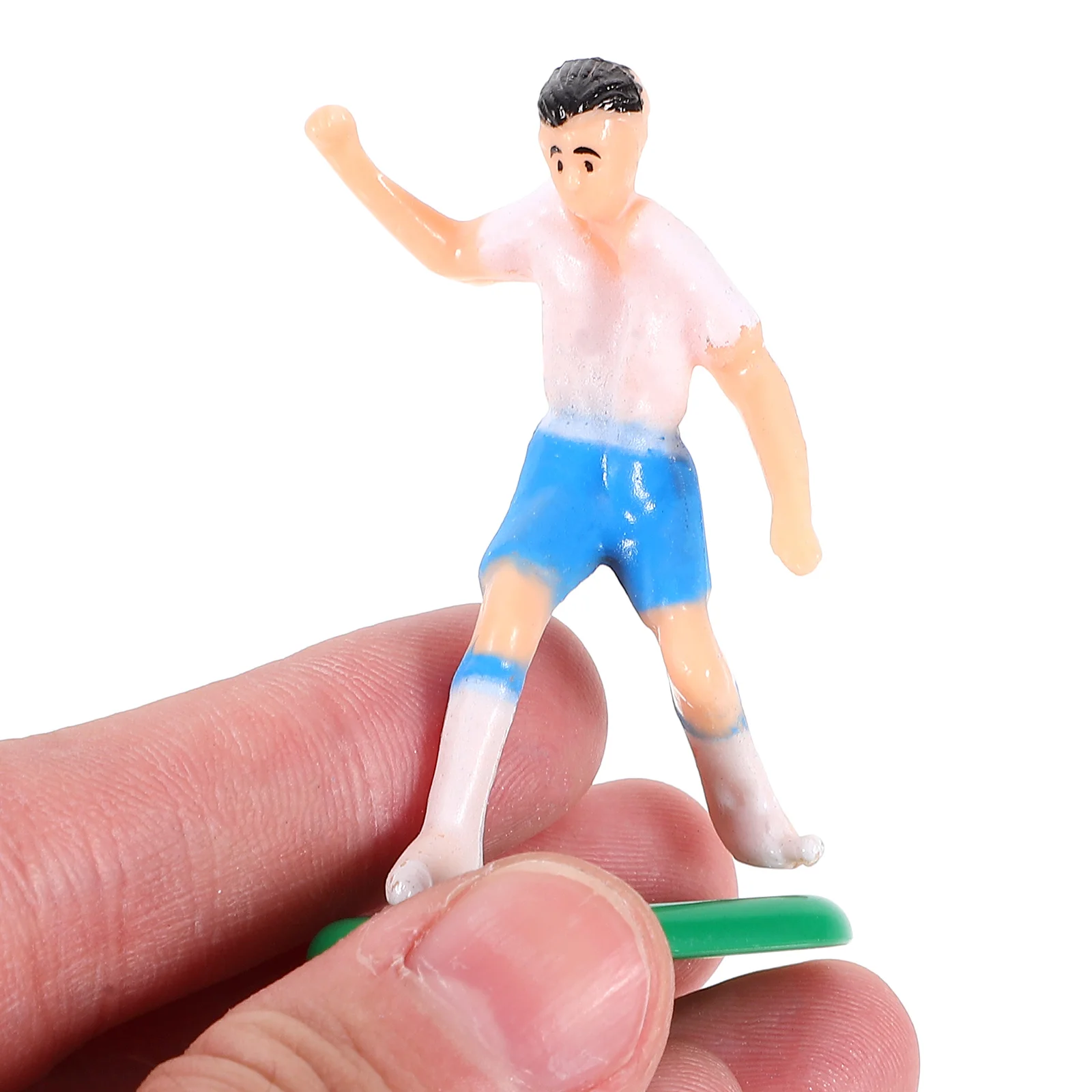 

1 Set Of Football Team Decorations Small Football Player Figurines Ornaments Party Supplies Multi-Function Decor Baking Dessert