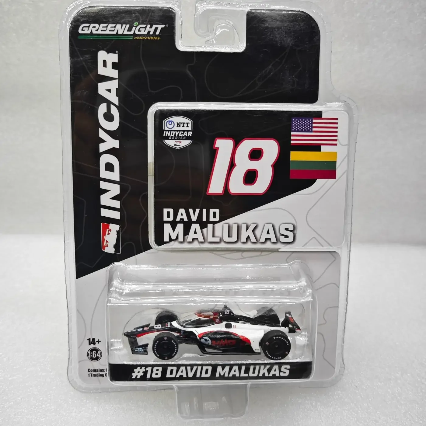 

GreenLight 1:64 2022 NTT IndyCar Series- #18 David Malukas Car Model Collection Gift Car Model Ornament