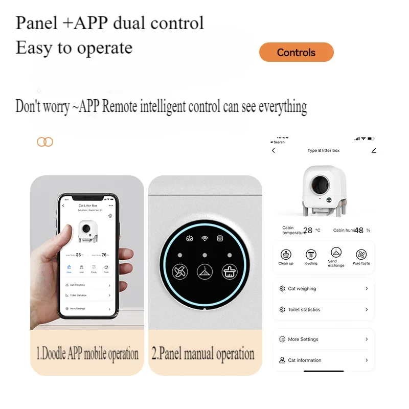 Wifi Smart cat litter box  Self Cleaning Cat Litter Box Luxury Large Enclosed Intelligent Automatic Cat Toilet