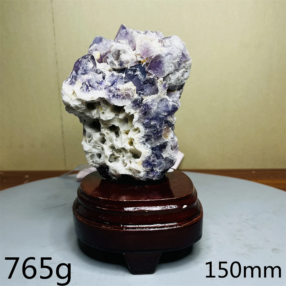 Natural Gemstone Amethyst Crystal Cluster Mineral Specimen Fossilized Crystal Mineral Specimen Home Room Decoration Spiritual