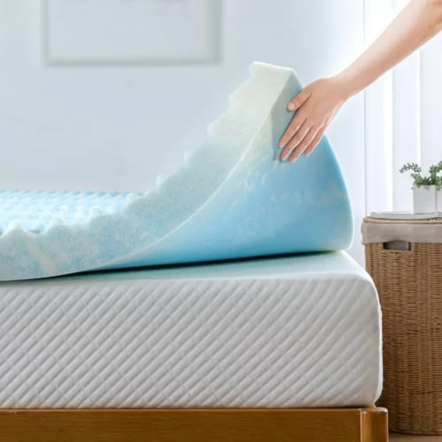 

4 Inch Swirl Gel Cooling Memory Foam Mattress Topper Smaller More Convenient WonderBox Packaging Cooling Airflow Design CertiPU