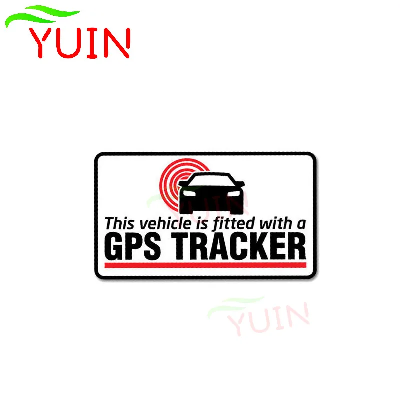 Warning Decal GPS Tracker Fitted Car Sticker Personalized PVC Body Decoration Accessories Waterproof Sunscreen Decals 11*6cm