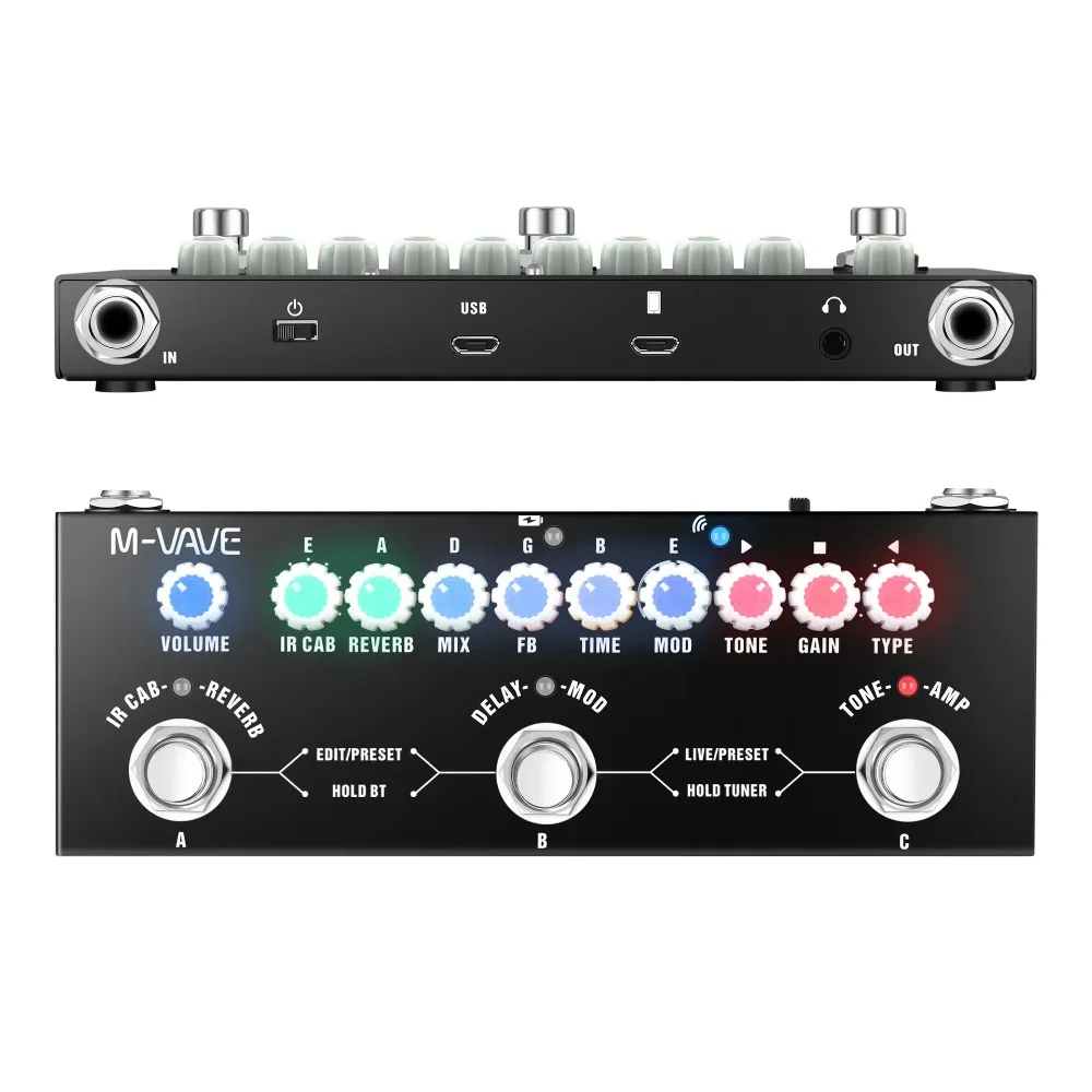 

M-VAVE Cube Baby Guitar Multi-Effects Pedal - 9 Preamp Models, 8 IR Cabinets, High-Quality Reverb/Delay/Chorus/Phaser/Tremolo