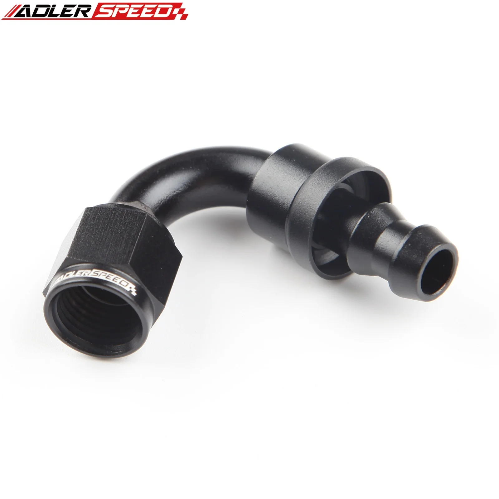 Universal Aluminum AN4 AN6 AN8 AN10 AN12 AN16 Oil Fuel Fitting Oil Fuel Push On Hose 0 90 45 120 180 Degree Rubber Tube Hose End
