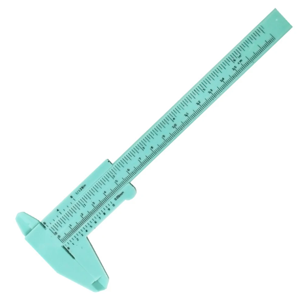 1 Pc 0-150mm Double Rule Scale Plastic Vernier Caliper Student Dial Gauge Micrometer Measuring Ruler Inside Diameter Depth Meter