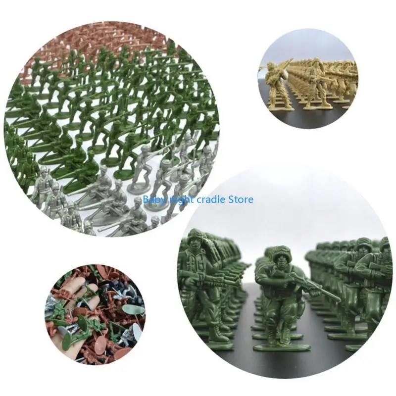 

J2FF Men Green Soldiers Toy Soldiers Action Figures for Kid Children