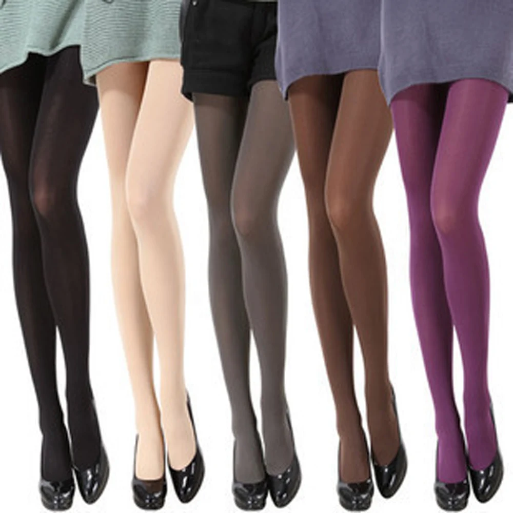 2025 New Spring Women's 80D Denier Velvet Opaque Tights Ladies Colorful Tights Stretch Pantyhose Dressing Dopamine Colors