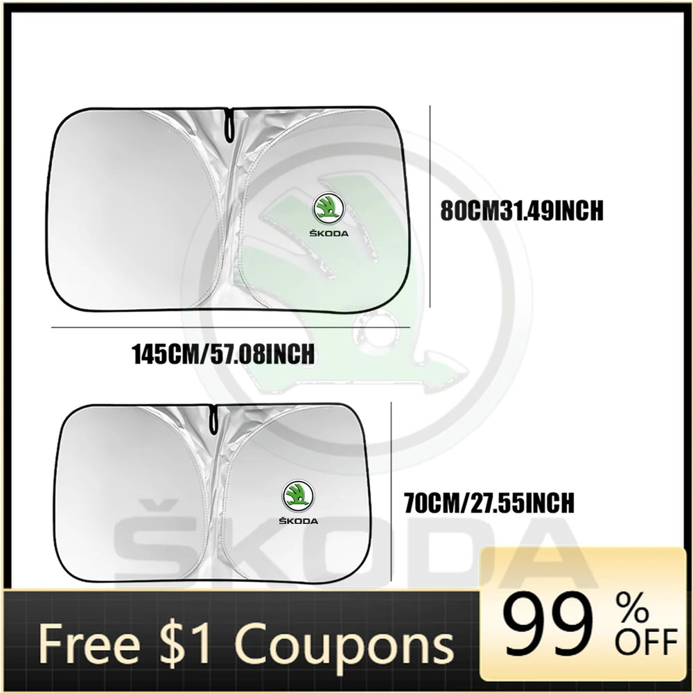 

Солнцезащитный складной козырек на лобовое стекло автомобиля 2025 года для Skoda S Fabia 2, Superb 2, 3, Octavia 2, A7, A5, Rap