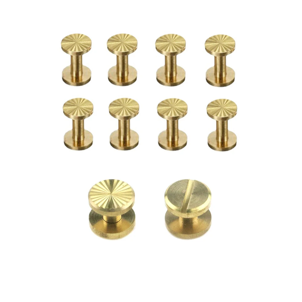 5 sets of brass chicago screws long nails staples studs firm brass buckles flat head screws screws chicago screws for albums